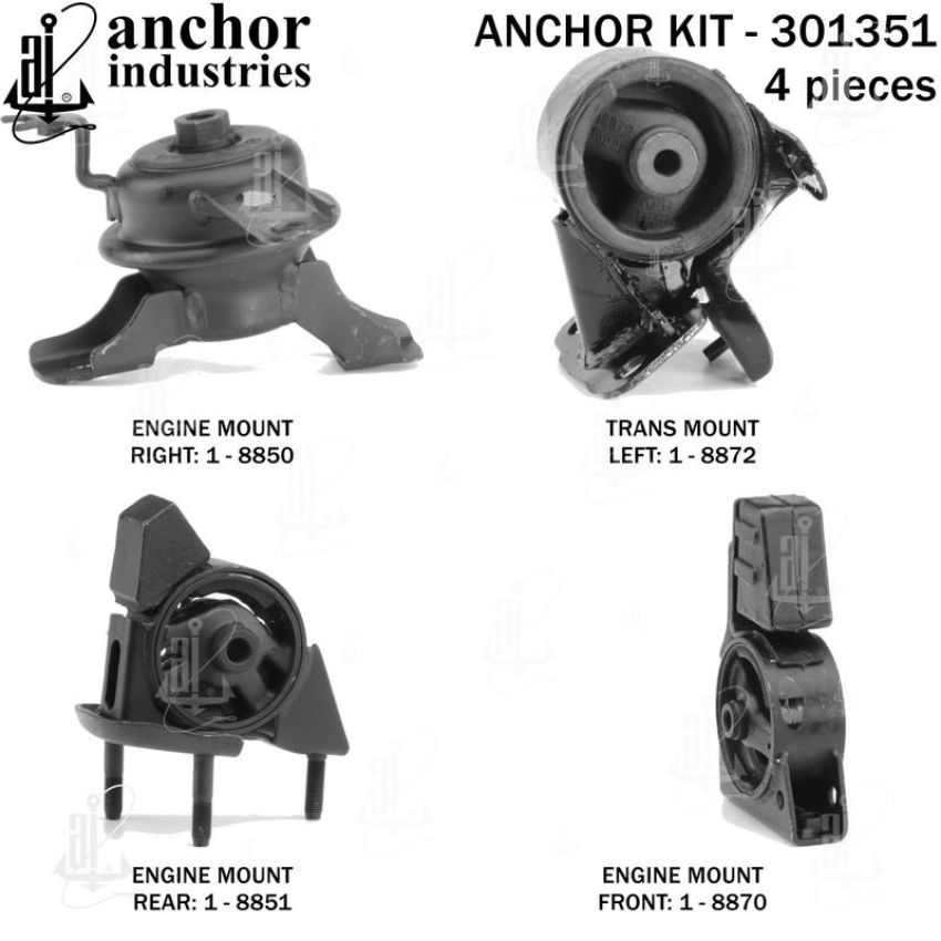 ANCHOR MOUNTS 301351 ENGINE MNT KIT