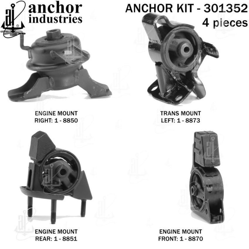 ANCHOR MOUNTS 301352 ENGINE MNT KIT