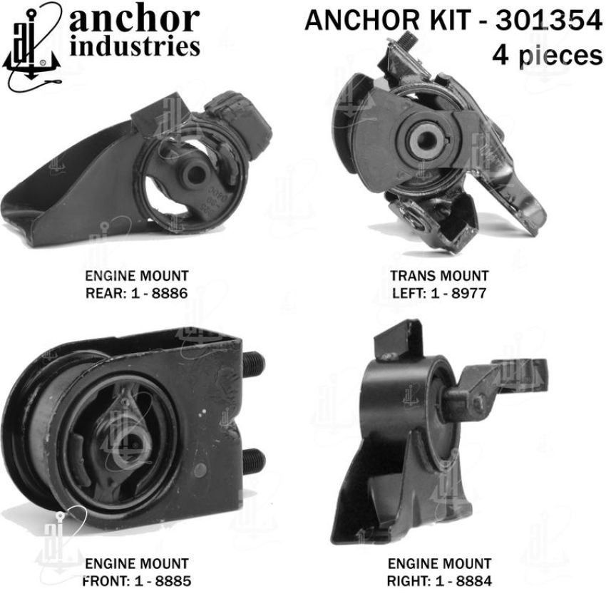 ANCHOR MOUNTS 301354 ENGINE MNT KIT