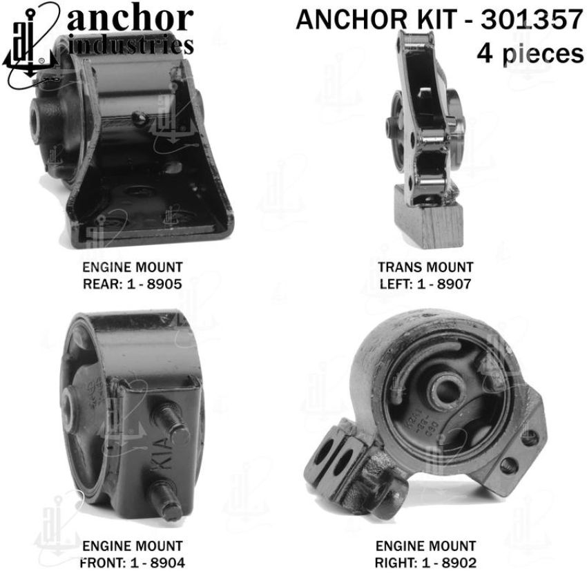 ANCHOR MOUNTS 301357 ENGINE MNT KIT