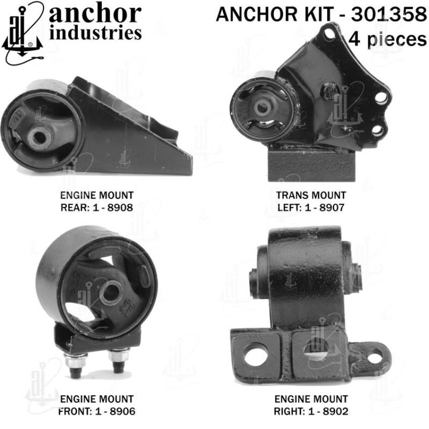 ANCHOR MOUNTS 301358 ENGINE MNT KIT