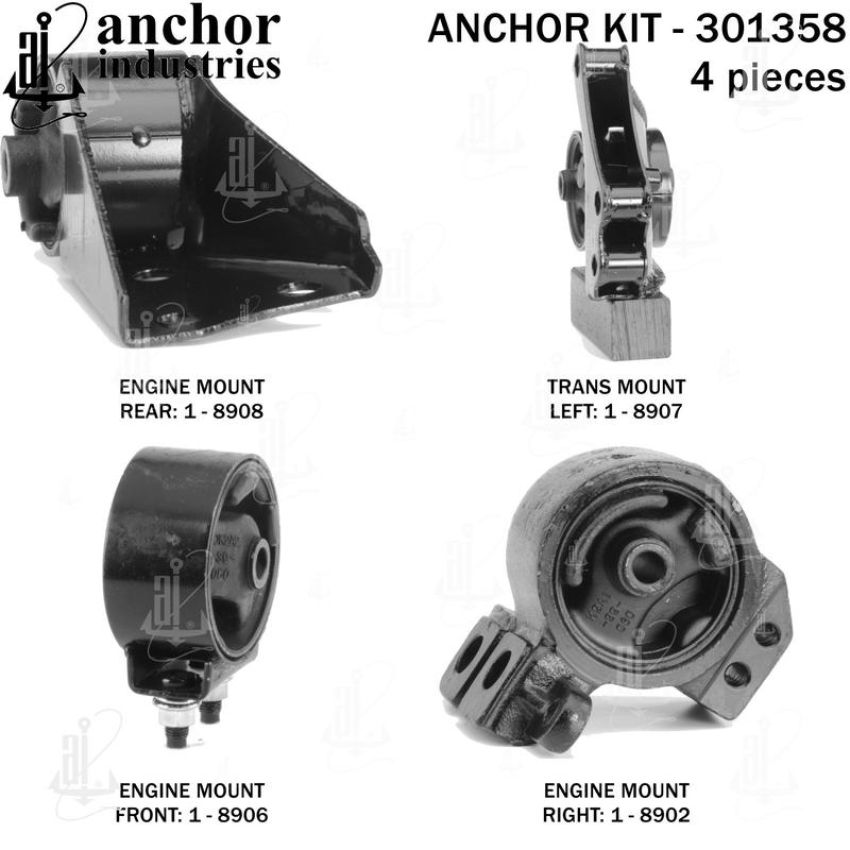 ANCHOR MOUNTS 301358 ENGINE MNT KIT