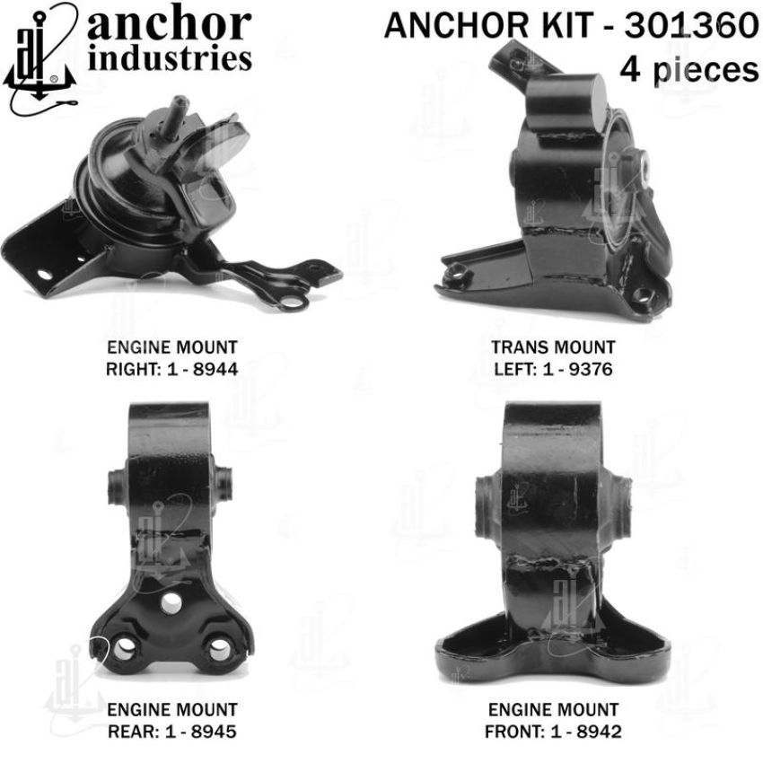 ANCHOR MOUNTS 301360 ENGINE MNT KIT