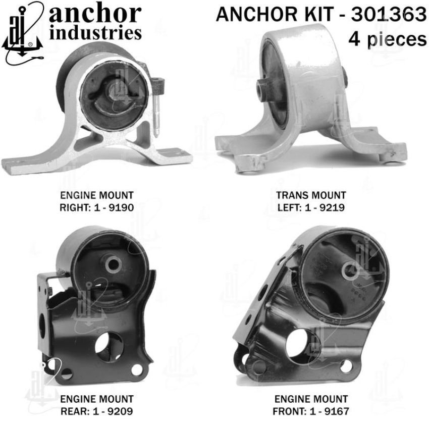 ANCHOR MOUNTS 301363 ENGINE MNT KIT