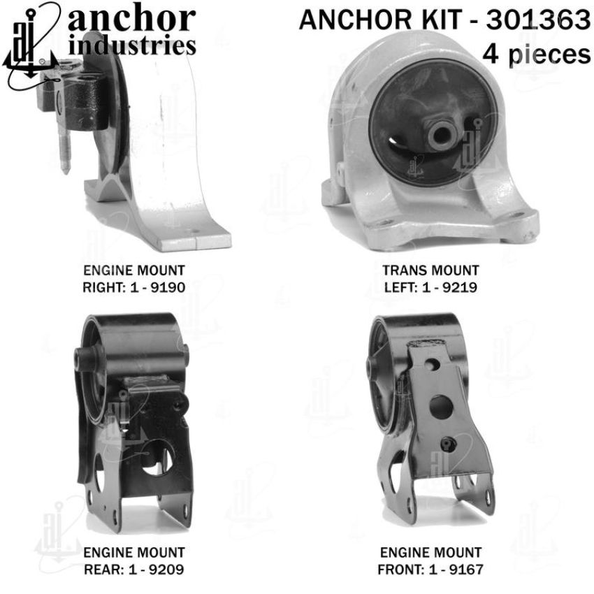 ANCHOR MOUNTS 301363 ENGINE MNT KIT