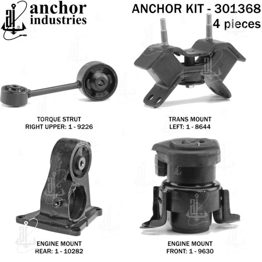 ANCHOR MOUNTS 301368 ENGINE MNT KIT