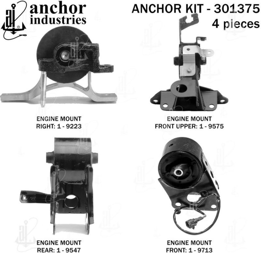 ANCHOR MOUNTS 301375 ENGINE MNT KIT