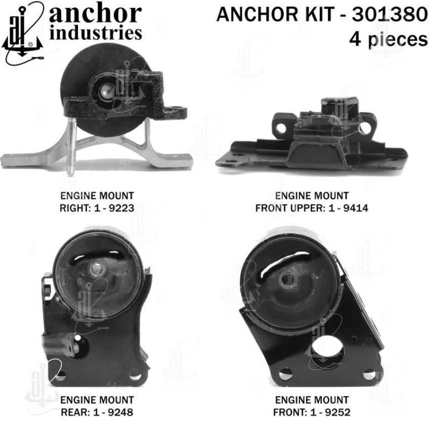 ANCHOR MOUNTS 301380 ENGINE MNT KIT