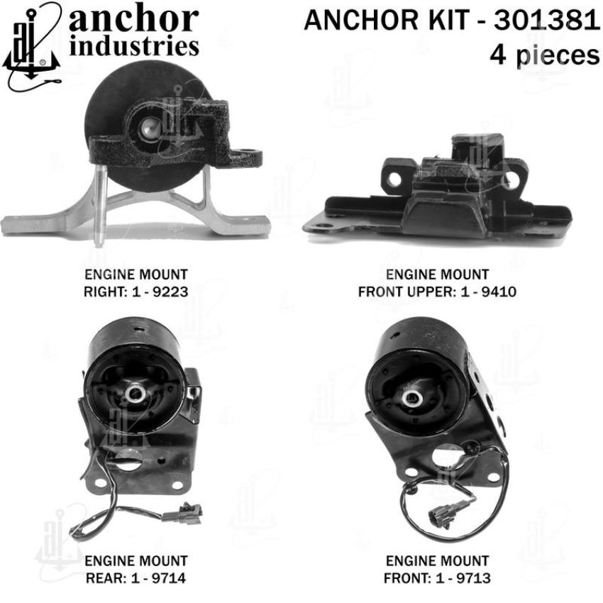 ANCHOR MOUNTS 301381 ENGINE MNT KIT