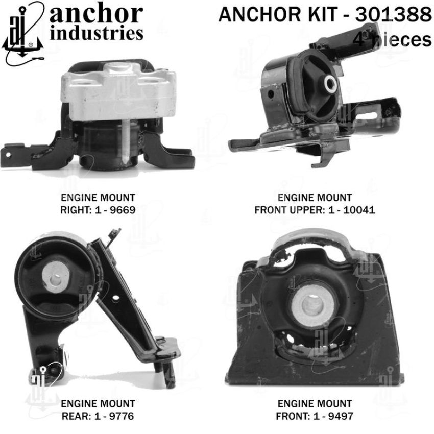 ANCHOR MOUNTS 301388 ENGINE MNT KIT
