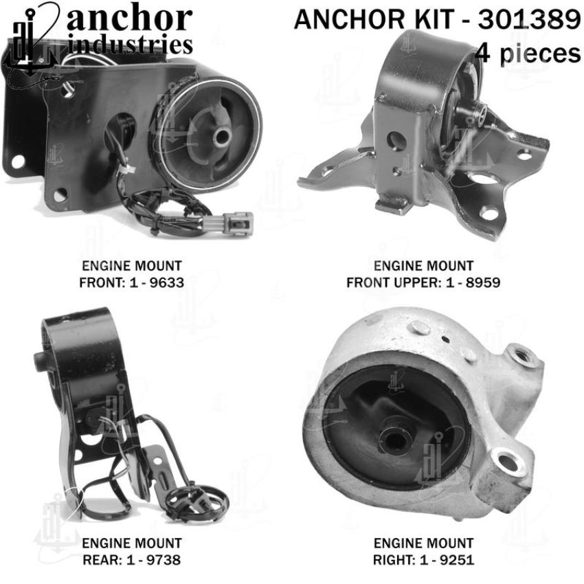ANCHOR MOUNTS 301389 ENGINE MNT KIT