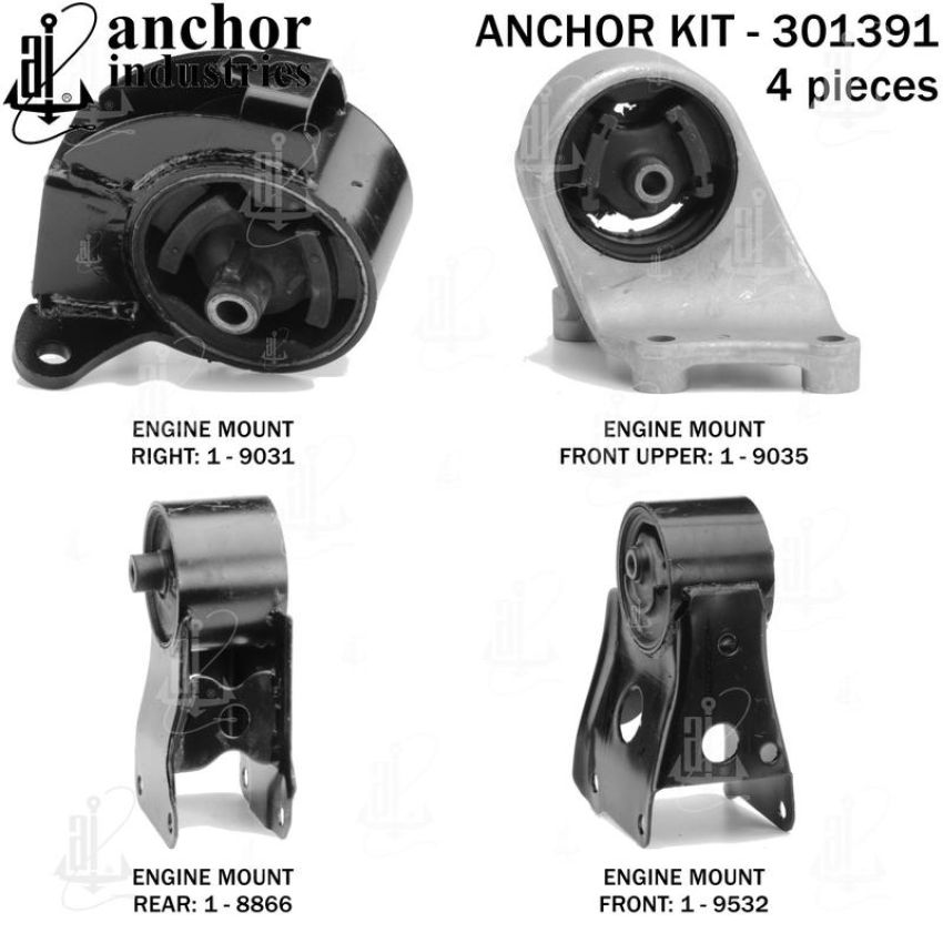 ANCHOR MOUNTS 301391 ENGINE MNT KIT