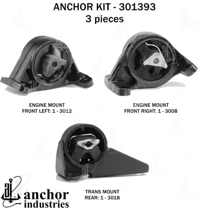 ANCHOR MOUNTS 301393 ENGINE MNT KIT