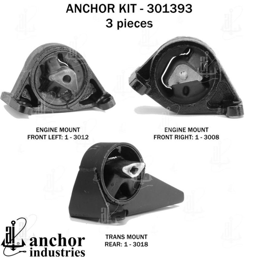 ANCHOR MOUNTS 301393 ENGINE MNT KIT