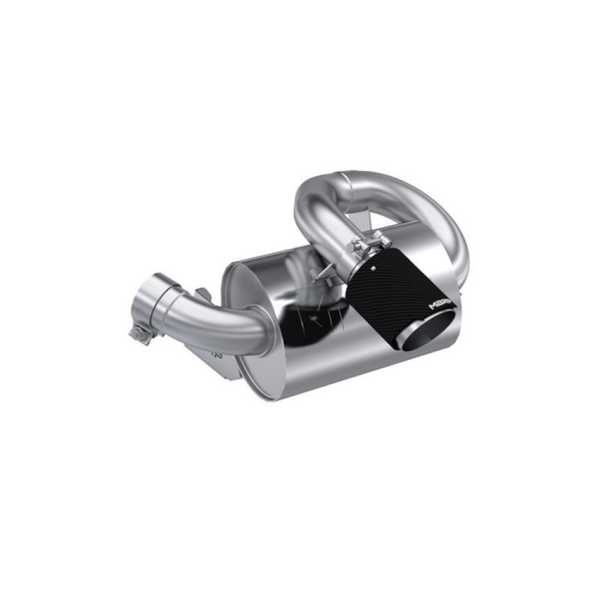 MBRP Exhaust AT-9215PT Oval Slip-on Performance Muffler; Center Outlet; CF Tip