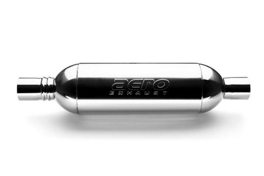 AERO Exhaust AT2525XL AERO Turbine XL Performance Muffler Polished 304 Grade Stainless Steel