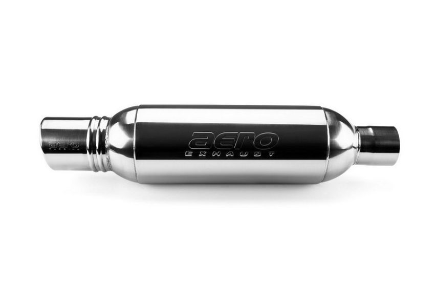 AERO Exhaust AT3040XL AERO Turbine XL Performance Muffler Polished 304 Grade Stainless Steel with Tip