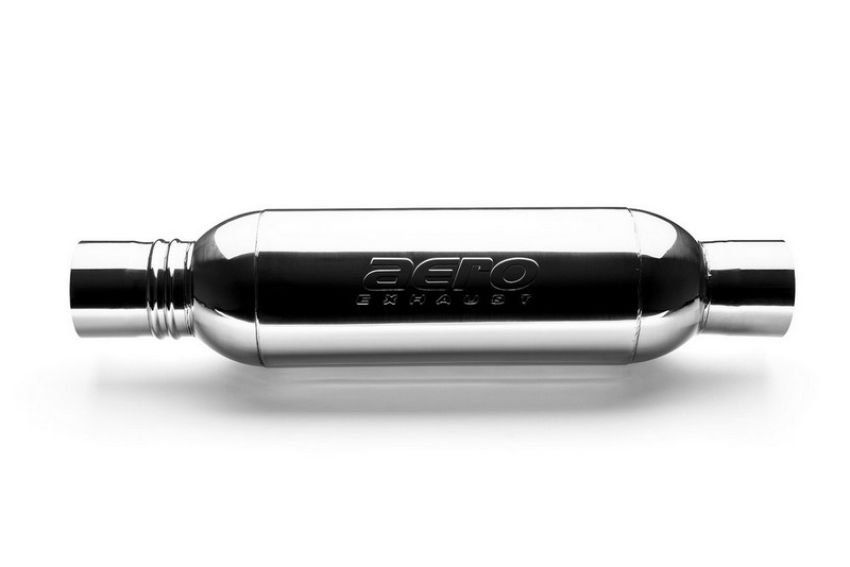 AERO Exhaust AT3535XL AERO Turbine XL Performance Muffler Polished 304 Grade Stainless Steel