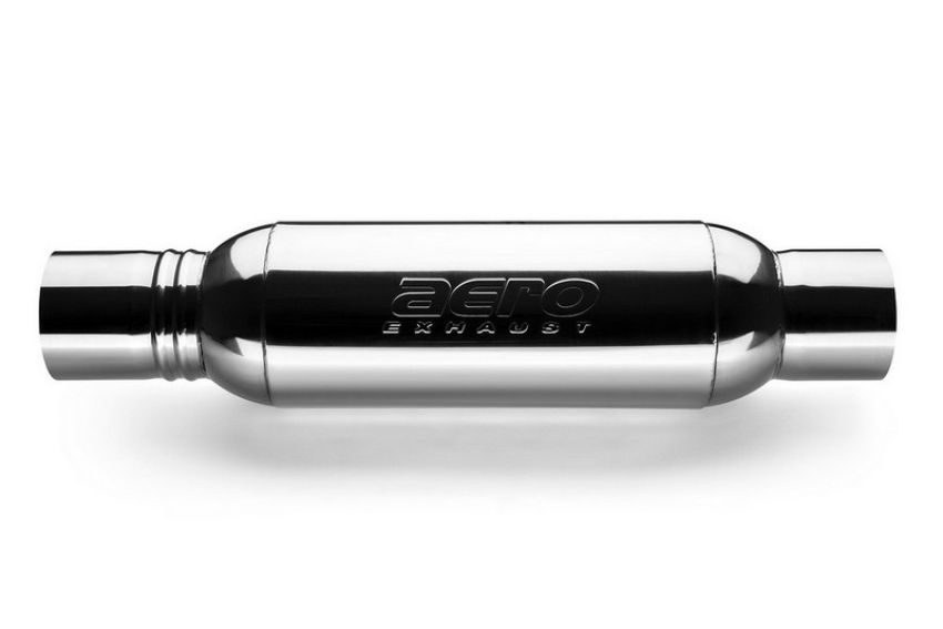 AERO Exhaust AT4040XL AERO Turbine XL Performance Muffler Polished 304 Grade Stainless Steel