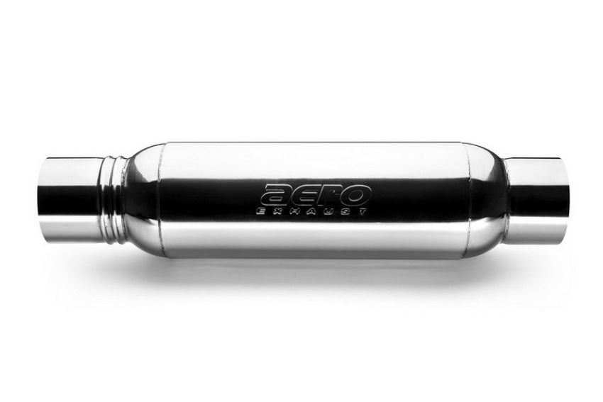 AERO Exhaust AT5050XL AERO Turbine XL Performance Muffler Polished 304 Grade Stainless Steel