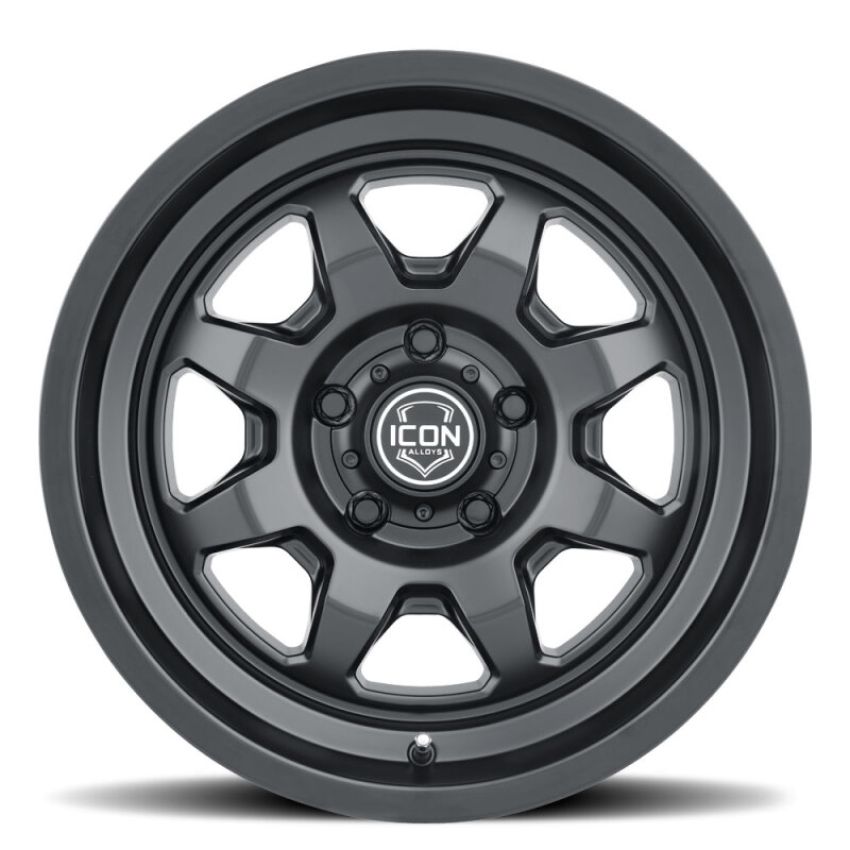 ICON 8117859057SB Nuevo 17x8.5 / 6x5.5 / 25mm Offset / 5.75in BS - Satin Black Wheel