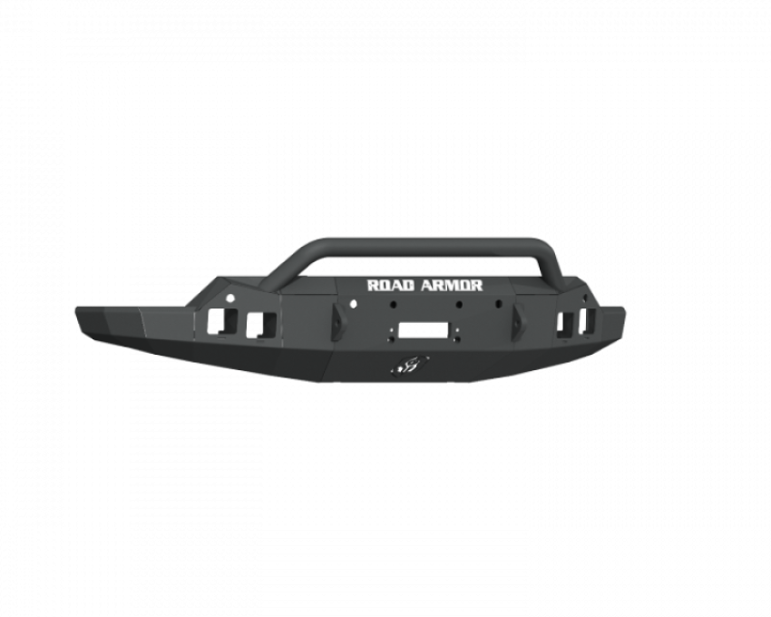 Road Armor 2191F4B 19-21 GMC Sierra 1500 Stealth Front Winch Bumper w/ Pre-Runner Guard - Tex Blk