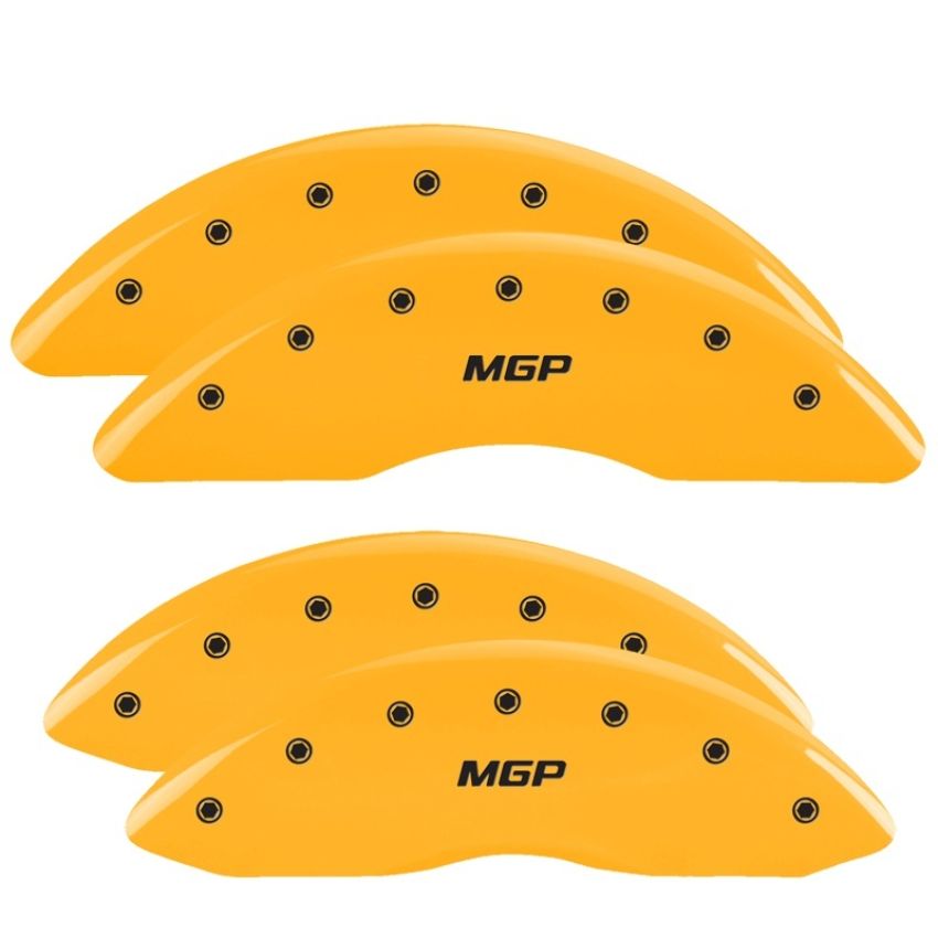 MGP 55002SMGPYL 4 Caliper Covers Engraved Front & Rear  Yellow finish black ch