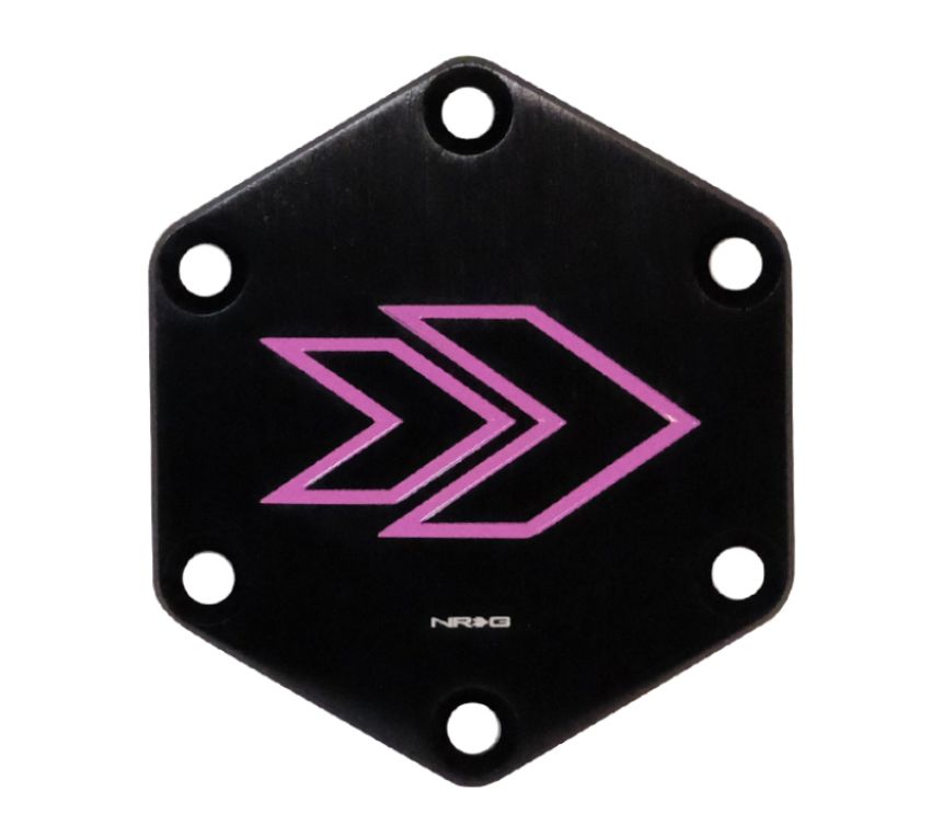 NRG STR-620PP Horn Button Delete - Arrow (Engraved) - Purple
