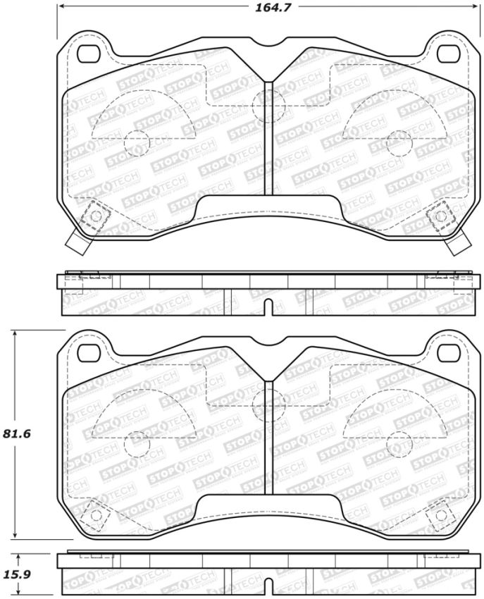 Stoptech 308.16660 Street Brake Pads - Front