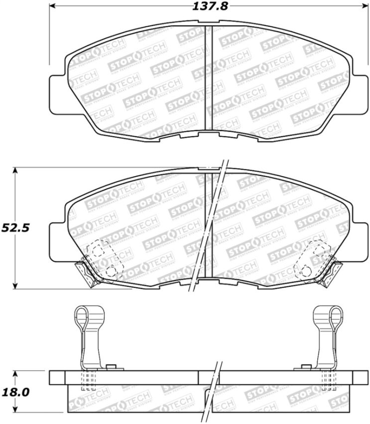 Stoptech 308.04650 Street Brake Pads