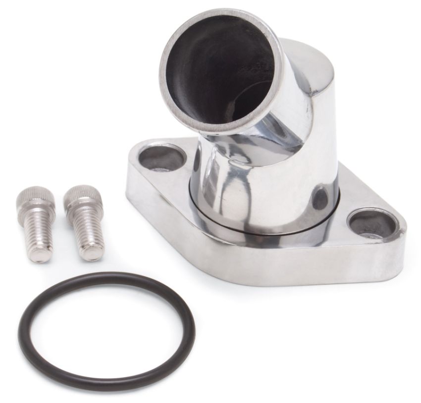 EDELBROCK EDE4817 Chevy V8 Thermostat Housing - 45 Degree