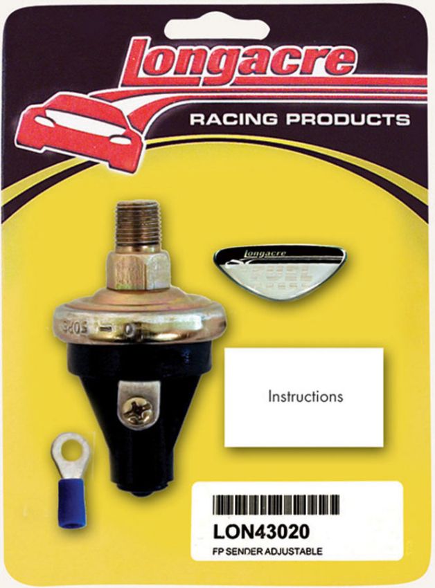 LONGACRE LON52-43020 Fuel Pressure Sender 1/8in. NPT 2-7psi