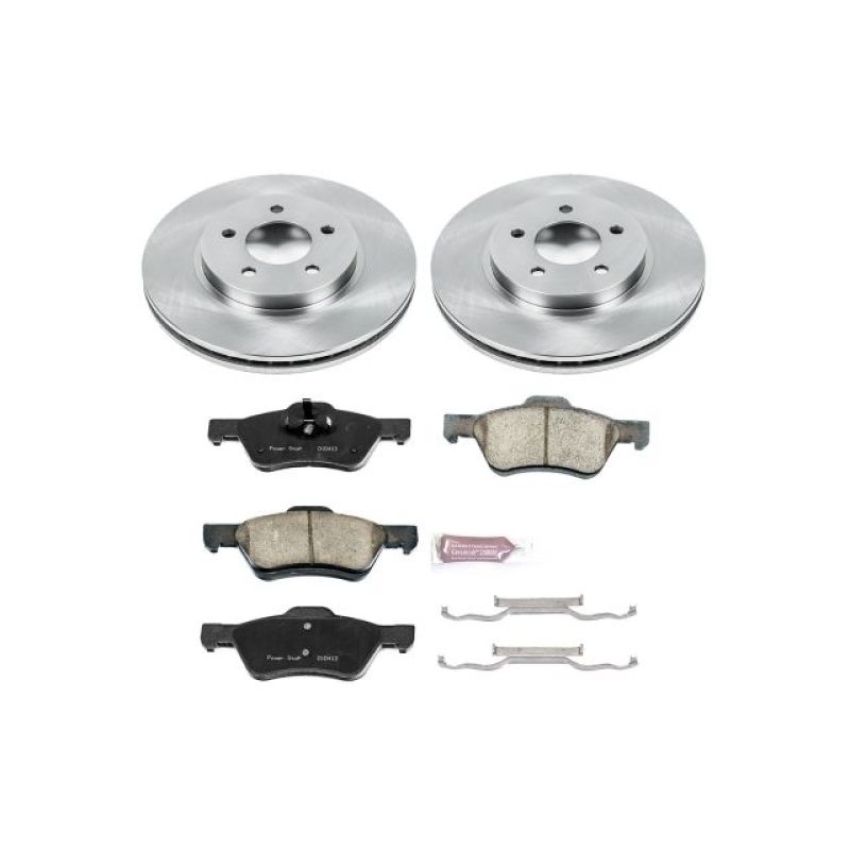 PowerStop KOE5571 OE Stock Replacement Low-Dust Ceramic Brake Pad and Rotor Kit