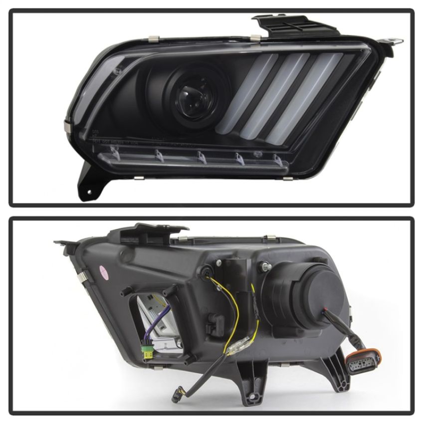 SPYDER 5085559 Projector Headlights - Sequential Turn Signal - Black