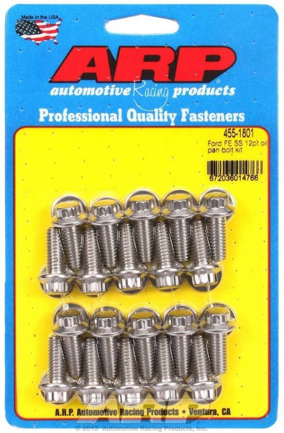 ARP ARP455-1801 BBF S/S Oil Pan Bolt Kit 12pt.