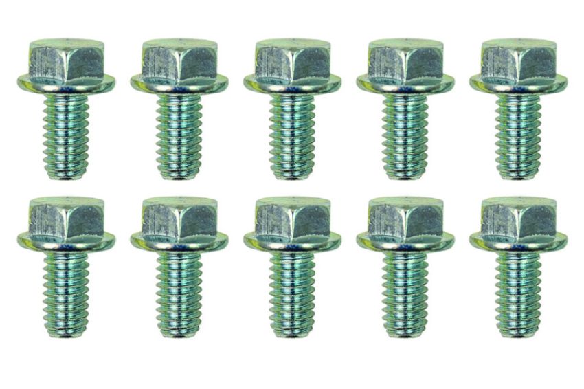 Moroso 38840 5/16in-18 Serrated Zinc Flange Bolt  - 10 Pack