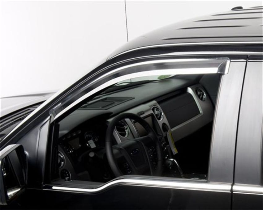 Putco 480151 09-14 Ford F-150 Super Cab / Crew Cab- Fronts Only - Tape-On Element Chrome Window Visors