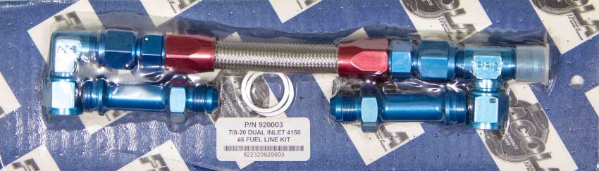FRAGOLA FRG920003 #8 Fuel Line Kit 7/8-20 Dual Inlet 4150
