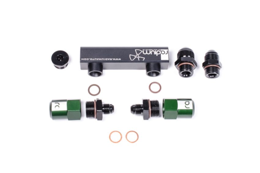Radium Engineering 20-0463 MANIFOLD, 4-PORT BOSCH PUMPS, REUSES CHECK VALVES