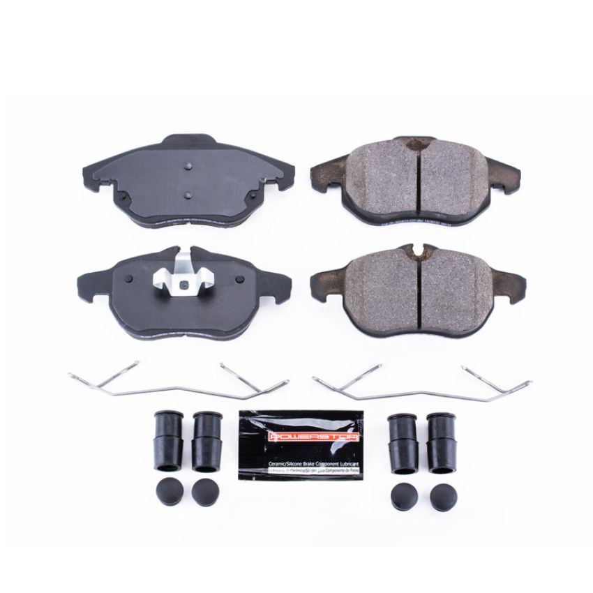 PowerStop Z23-1106 PowerStop - Z23 Daily Driver Carbon-Fiber Ceramic Brake Pads with Hardware Kit