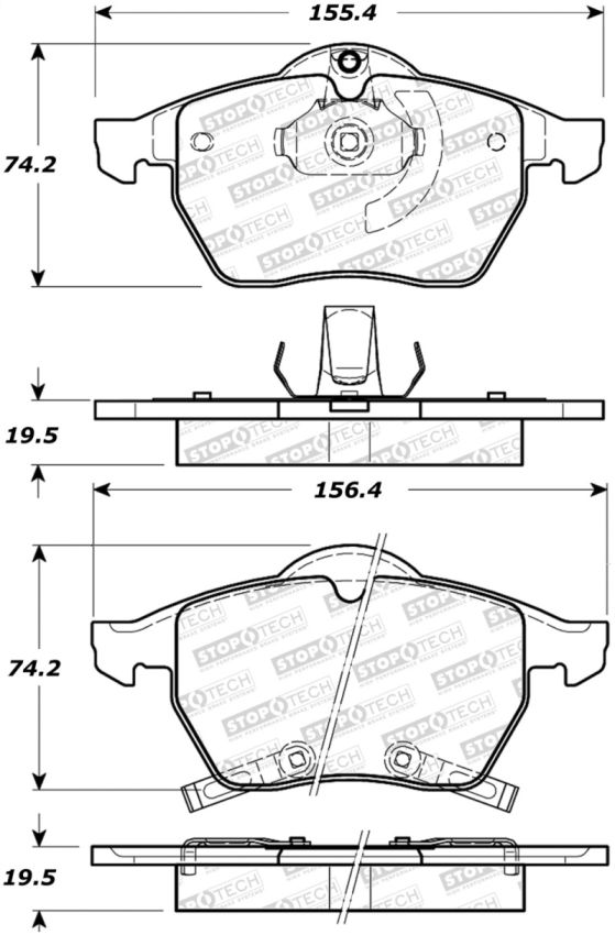 Stoptech 308.07360 Street Brake Pads