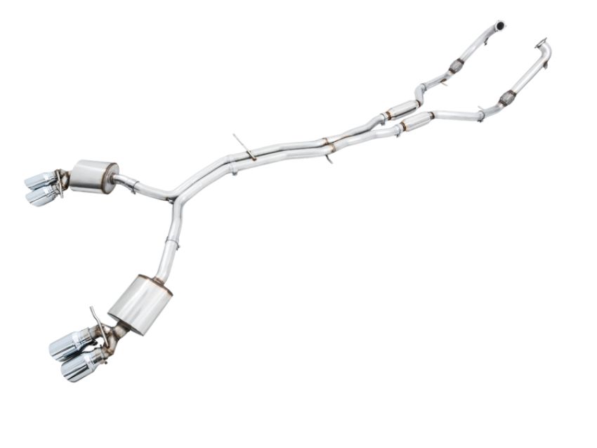 AWE Tuning 3015-42088 Audi B9 S5 3.0T Touring Edition Exhaust - Chrome Silver Tips (102mm)