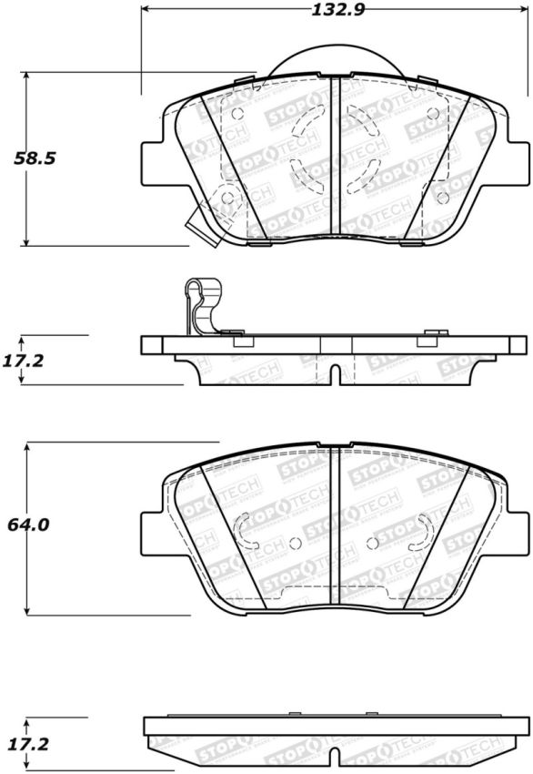 Stoptech 308.14440 Street Brake Pads - Front