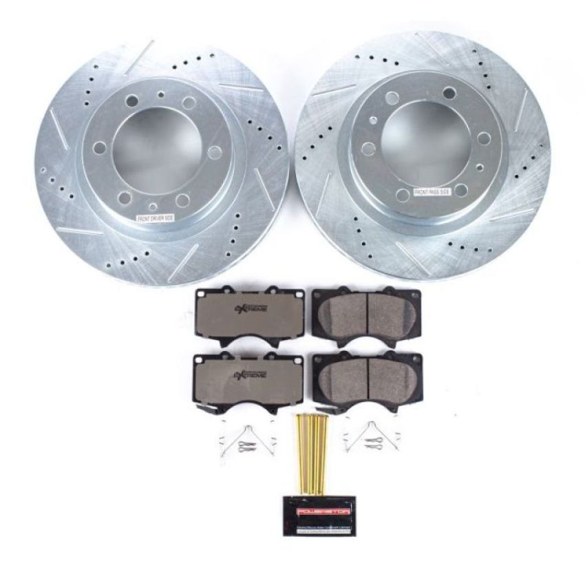 PowerStop K137-36 Z36 Truck and SUV Carbon-Fiber Ceramic Brake Pad and Drilled & Slotted Rotor Kit