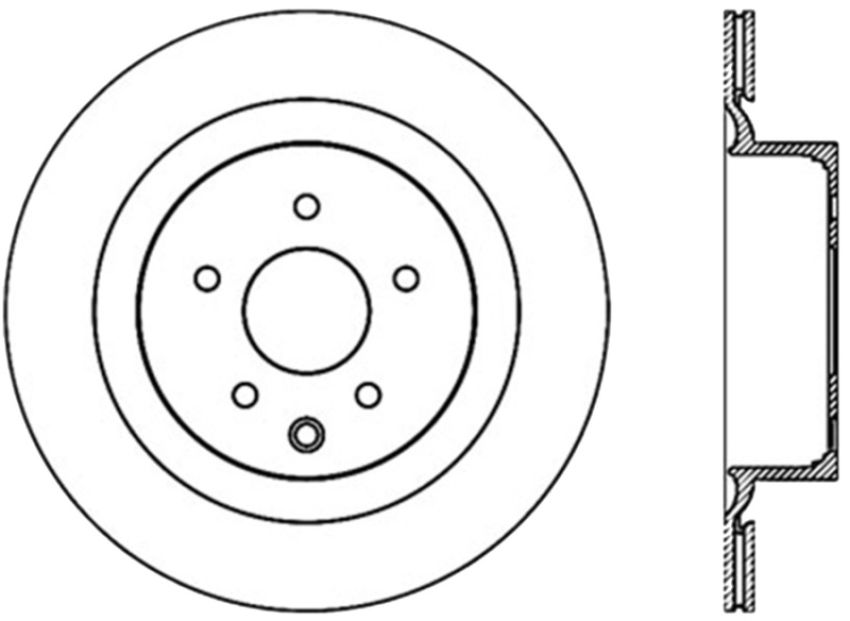 Stoptech 126.42101CSL Power Slot 09 Nissan 370z / 08-09 Infiniti G37 Slotted Rear Left CRYO Rotor