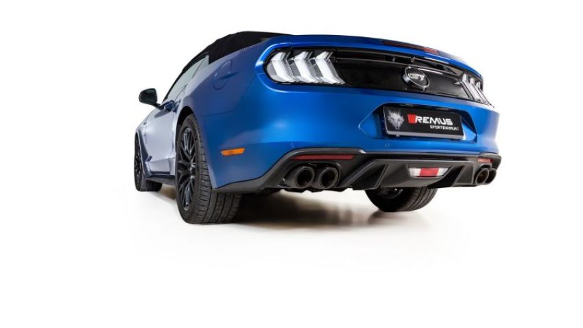 Remus 209017 0500LR 2017 Ford Mustang 5.0L (w/GPF Euro 6) Cat-Back Exhaust (Front Section Pipe/Tail Pipes Req)