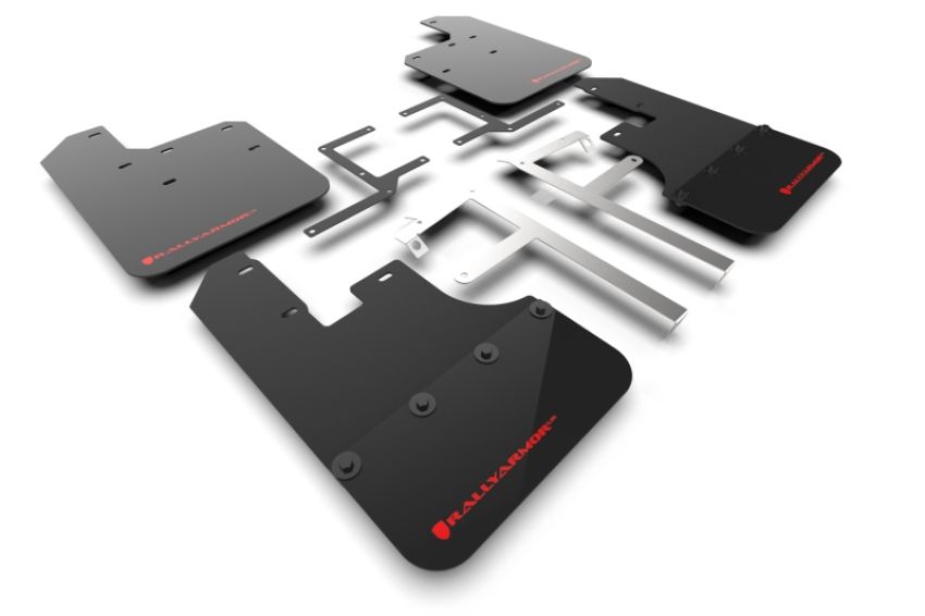 Rally Armor MF84-BLK-RD Black Mud Flap/Red Logo