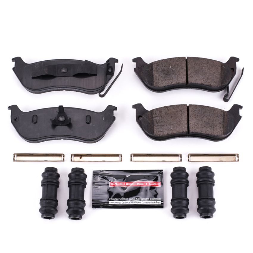 PowerStop Z23-1109 PowerStop - Z23 Daily Driver Carbon-Fiber Ceramic Brake Pads with Hardware Kit