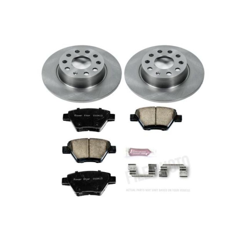 PowerStop KOE5667 OE Stock Replacement Low-Dust Ceramic Brake Pad and Rotor Kit