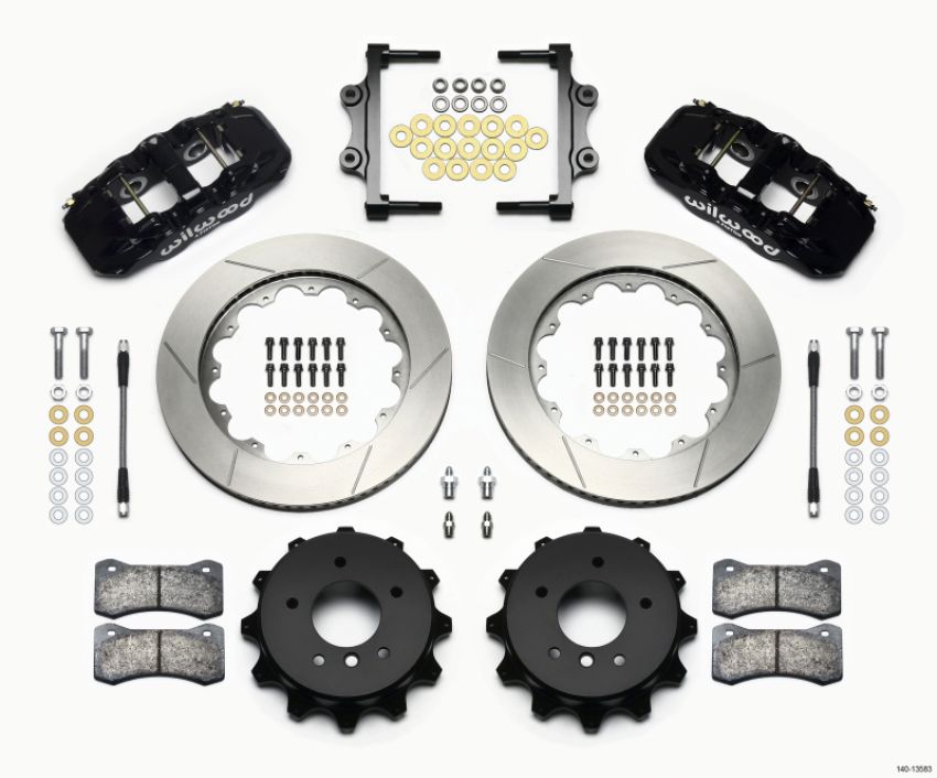 Wilwood 140-13583 AERO4 Rear Kit 14.00 2007-2011 BMW E90 Series w/Lines